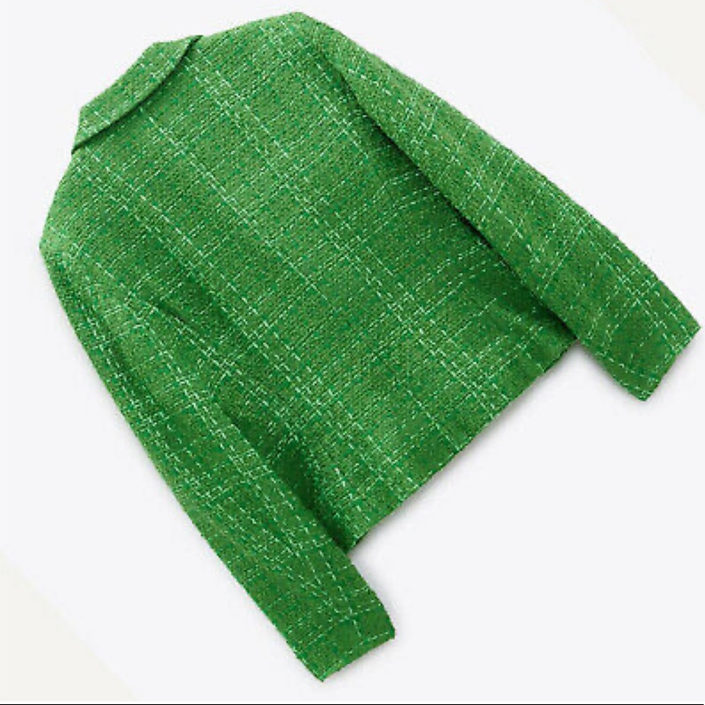 Zara Green Tweed Blazer - Worn Twice - image 5